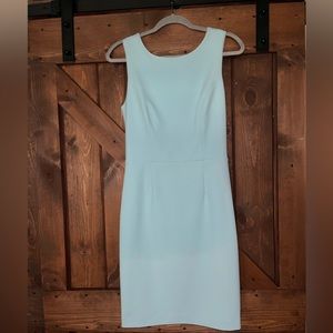 Betsey Johnson Cross Open Back Sheath Dress - Light Blue